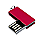 Mini USB stick Litra,  rood