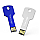 USB stick Sleutel, blauw en zilver