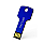 USB stick Sleutel,  blauw