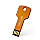 USB stick Sleutel,  oranje