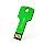 USB stick Sleutel,  groen