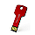 USB stick Sleutel,  rood