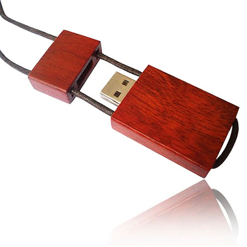 USB stick Environment ,  red wood